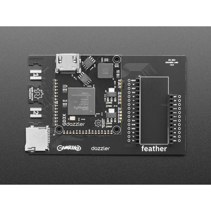 Gameduino 3X Dazzler for Feather M4 by Excamera Labs