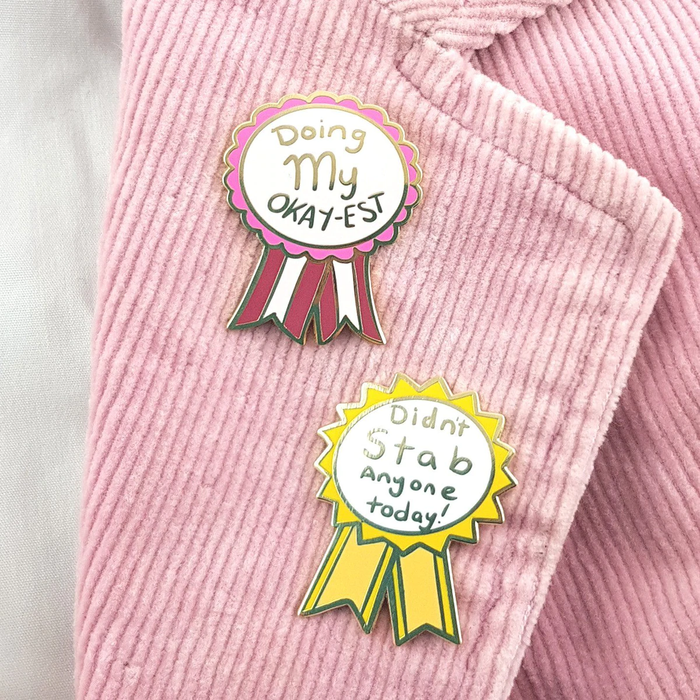 Doing My Okay-est Lapel Pin