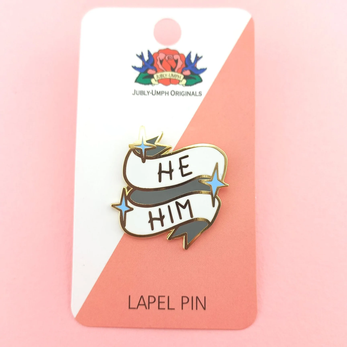 He/Him Pronoun Lapel Pin