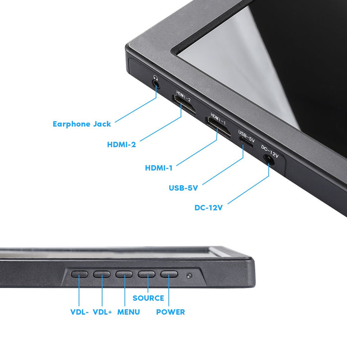 13.3inch IPS Display 1920x1080 Resolution Portable Monitor for Raspberry Pi