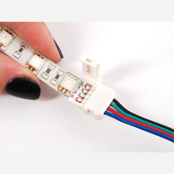 Solderless DotStar and Analog RGB LED Strip Clip Sampler