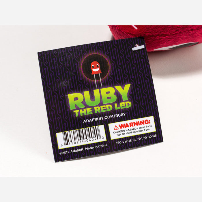 Ruby the Red LED - Circuit Playground Plushie