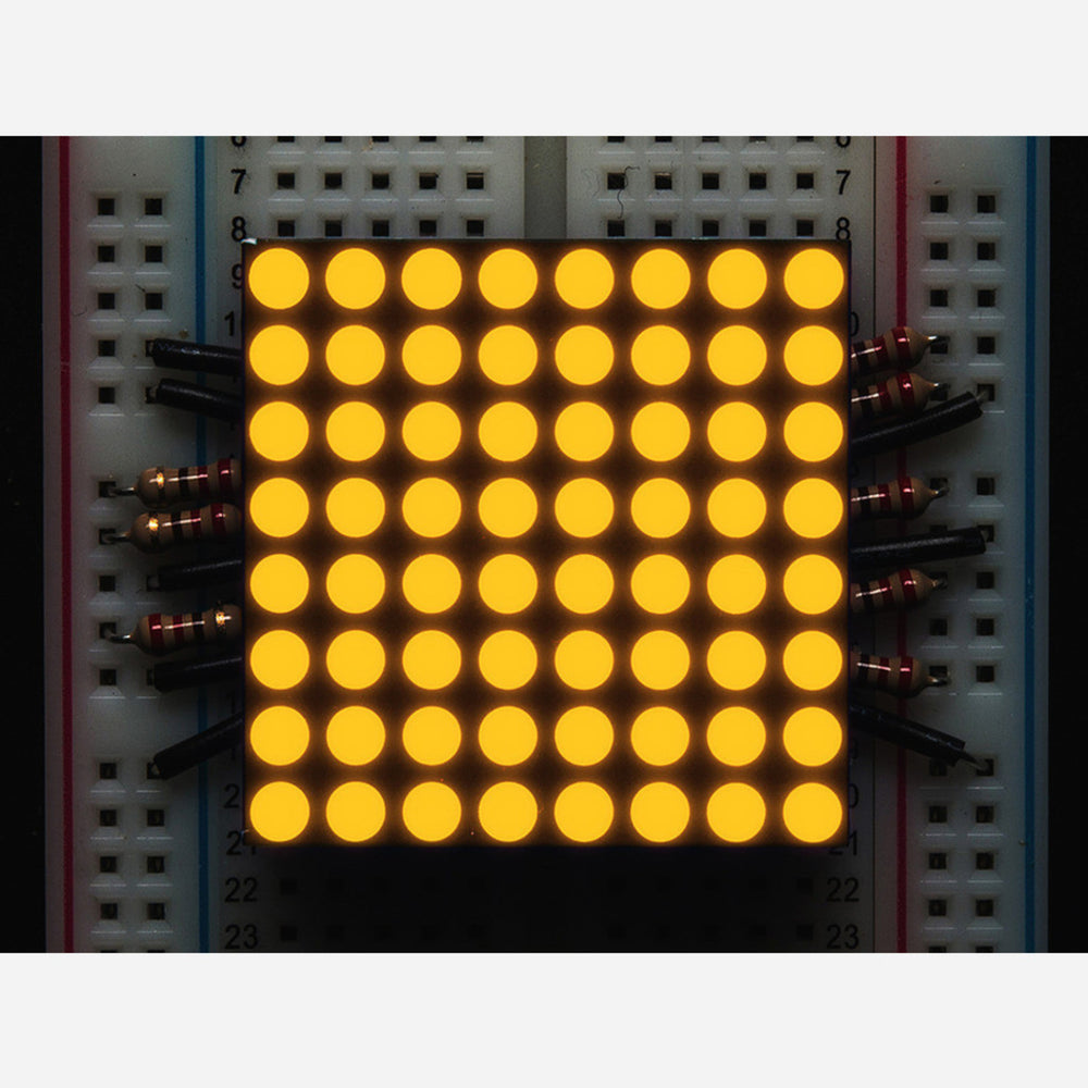 Small 1.2 8x8 Ultra Bright Yellow-Orange LED Matrix [KWM-30881CUYB]