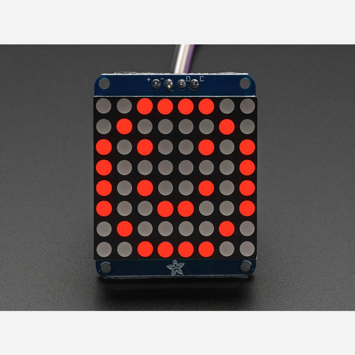 Adafruit Small 1.2" 8x8 LED Matrix w/I2C Backpack - Red