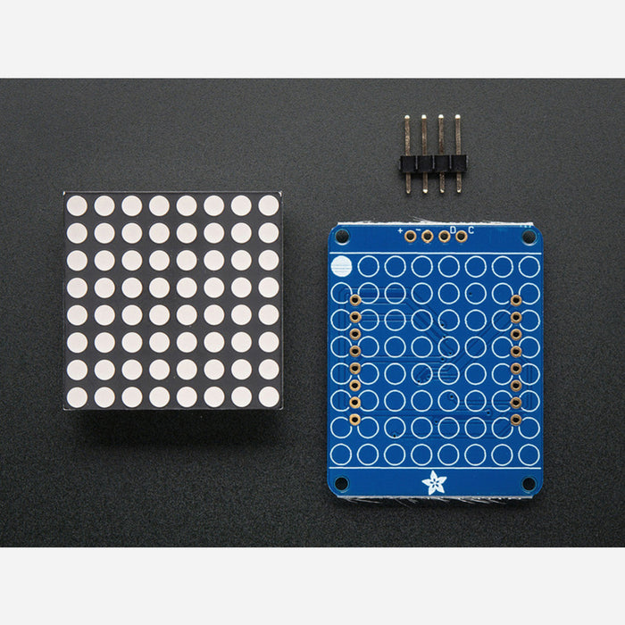 Adafruit Small 1.2" 8x8 LED Matrix w/I2C Backpack - Yellow