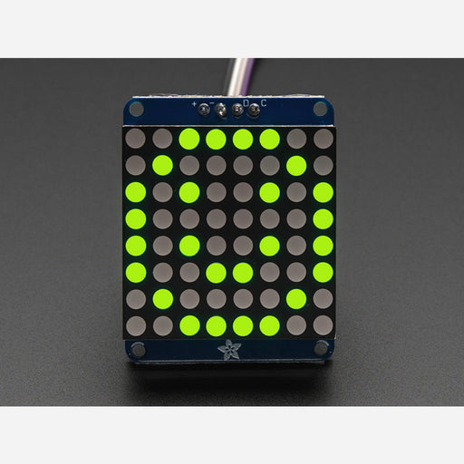 Adafruit Small 1.2" 8x8 LED Matrix w/I2C Backpack - Green