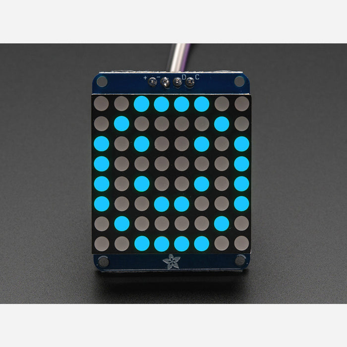 Adafruit Small 1.2" 8x8 LED Matrix w/I2C Backpack - Blue