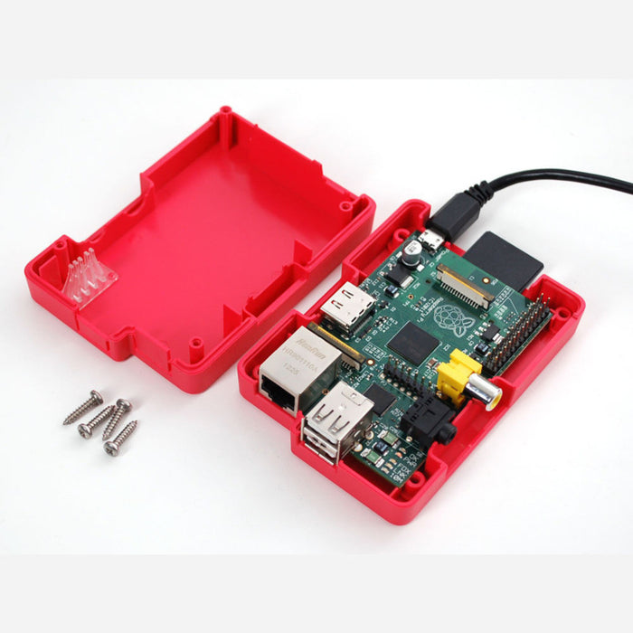 Raspberry Colored Enclosure for Raspberry Pi Model B Computers