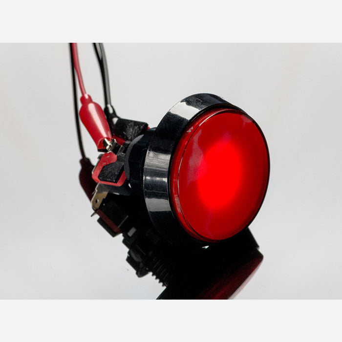 Large Arcade Button with LED - 60mm Red