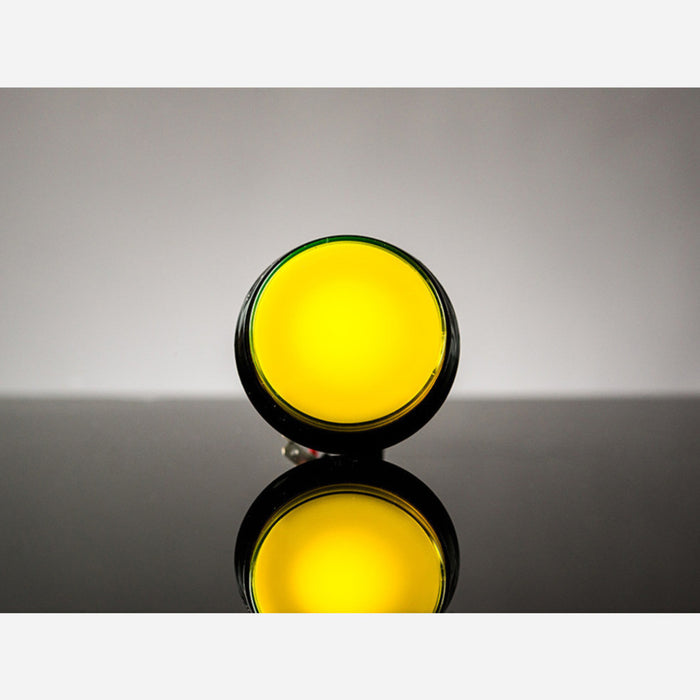 Large Arcade Button with LED - 60mm Yellow