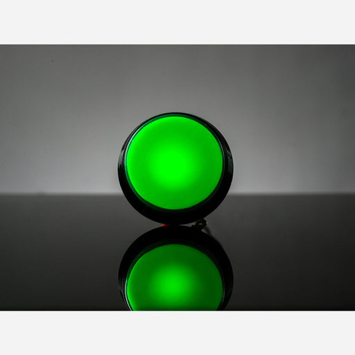 Large Arcade Button with LED - 60mm Green