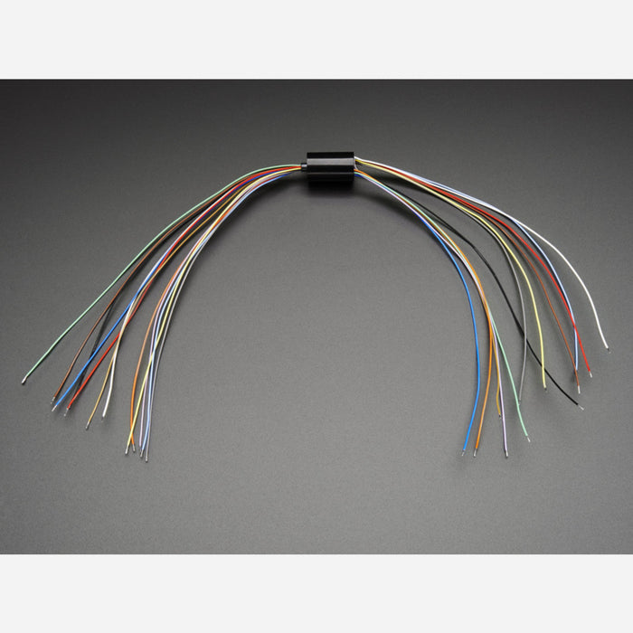 Miniature Slip Ring - 12mm diameter, 12 wires, max 240V @ 2A