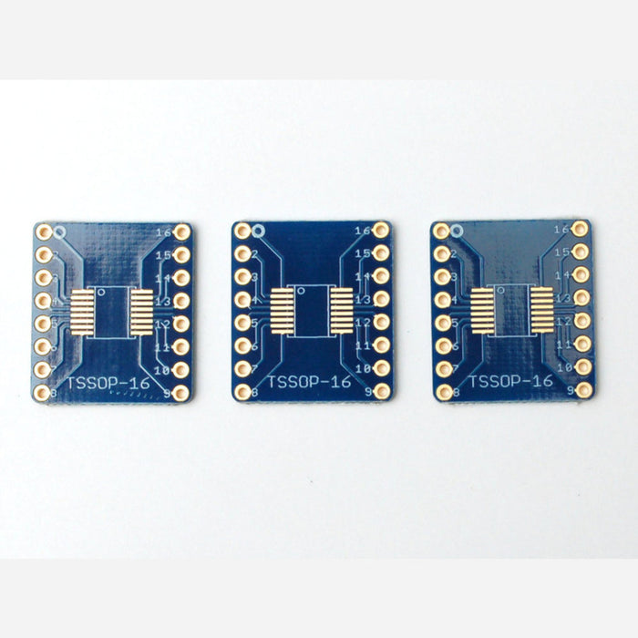 Adafruit SMT breakout PCB for SOIC or TSSOP - various sizes - 16 pin - pack of three