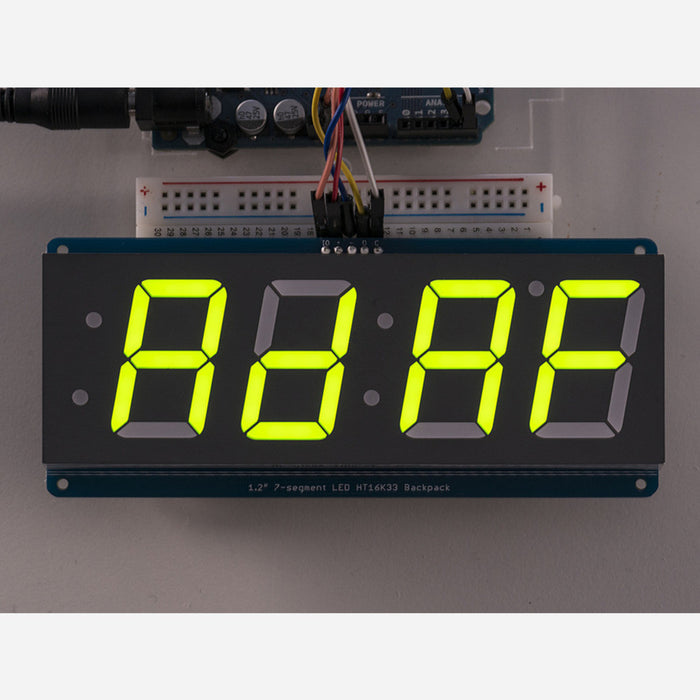 Adafruit 1.2 4-Digit 7-Segment Display w/I2C Backpack - Green