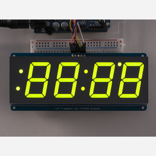 Adafruit 1.2 4-Digit 7-Segment Display w/I2C Backpack - Green