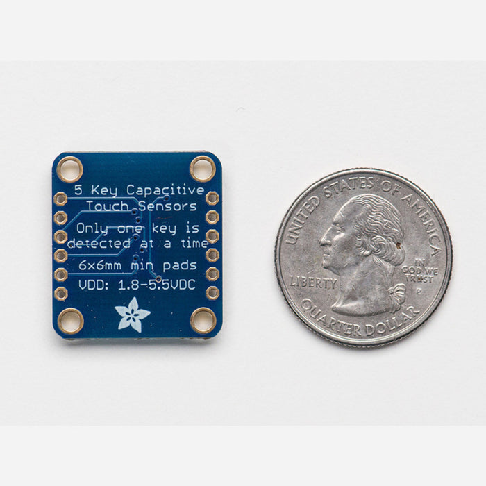 Standalone 5-Pad Capacitive Touch Sensor Breakout - AT42QT1070