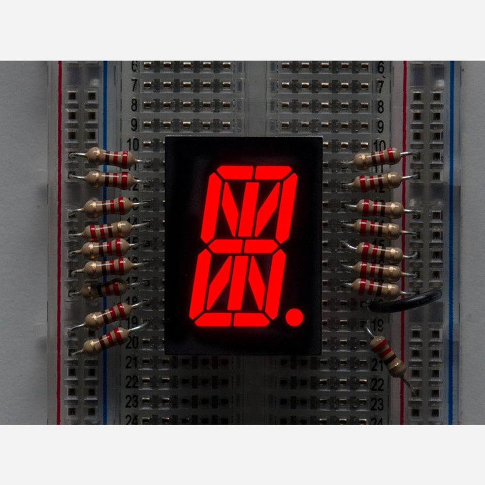 Red Hex-Segment Single Digit - 0.8 Tall Common Cathode