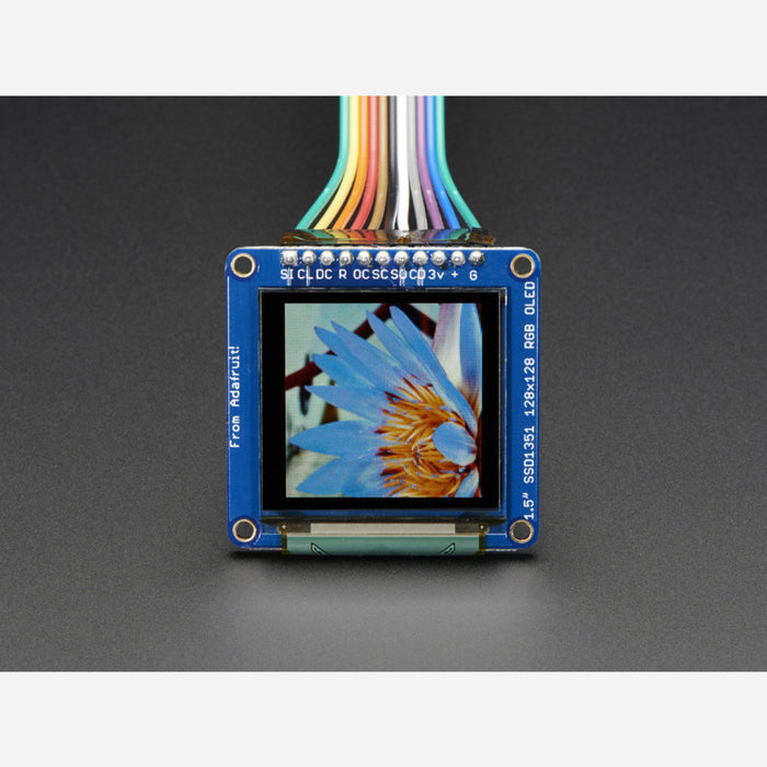 OLED Breakout Board - 16-bit Color 1.5 w/microSD holder