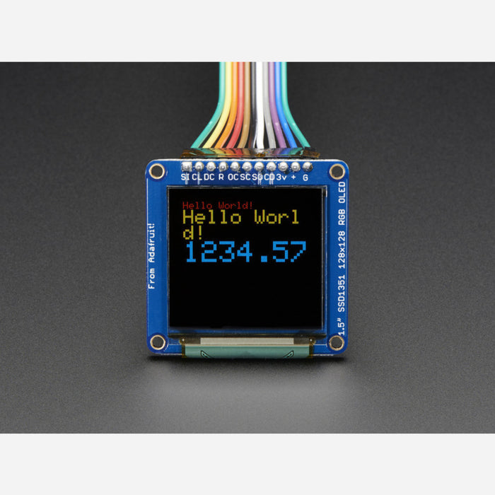 OLED Breakout Board - 16-bit Color 1.5 w/microSD holder