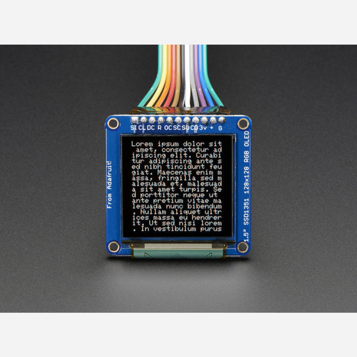 OLED Breakout Board - 16-bit Color 1.5 w/microSD holder