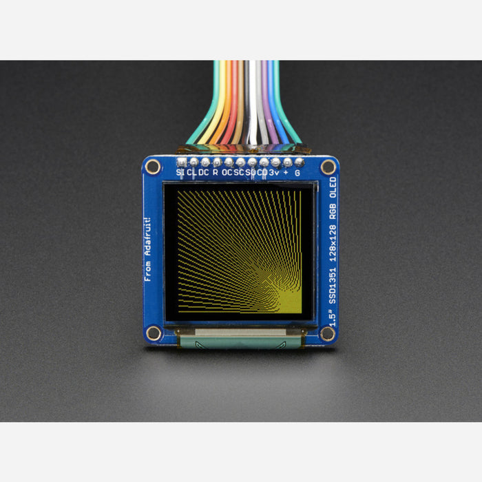 OLED Breakout Board - 16-bit Color 1.5 w/microSD holder