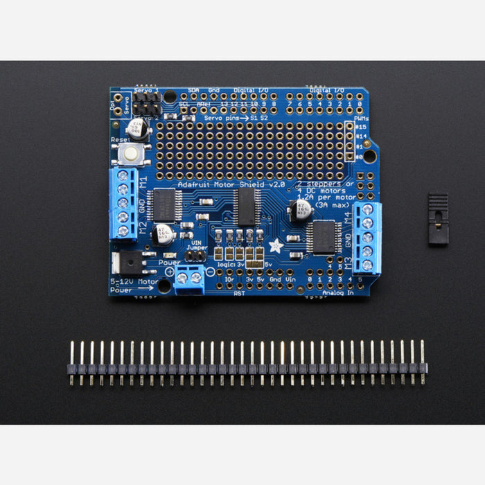 Adafruit Motor/Stepper/Servo Shield for Arduino v2 Kit [v2.3]