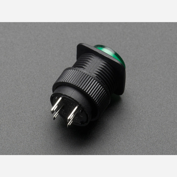 16mm Illuminated Pushbutton - Green Momentary