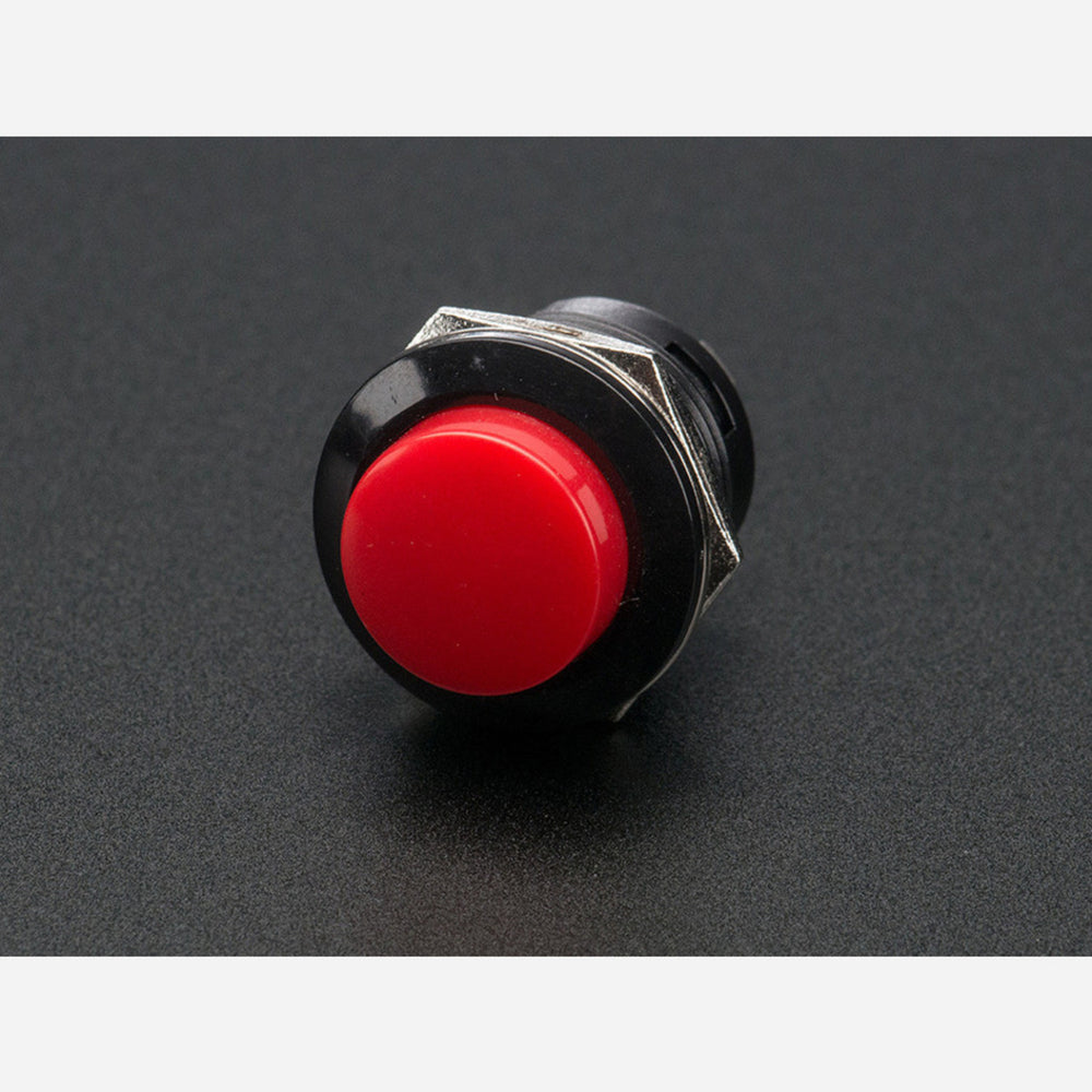 16mm Panel Mount Momentary Pushbutton - Red