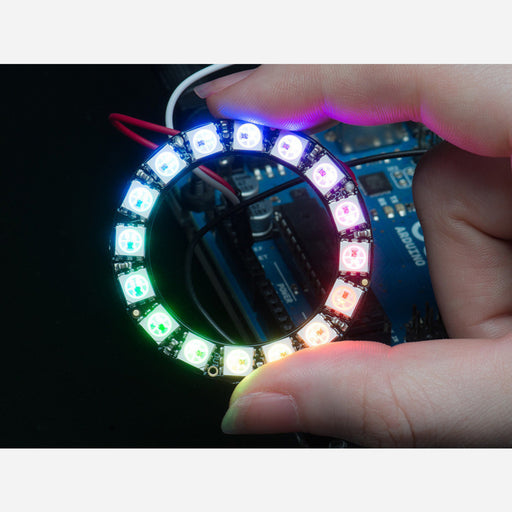 Adafruit NeoPixel Ring - RGB LED w/ Integrated Drivers - 16 pixel