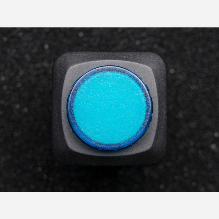 16mm Illuminated Pushbutton - Blue Latching On/Off Switch