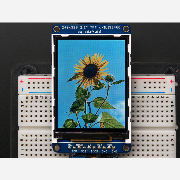 2.2 18-bit color TFT LCD display with microSD card breakout