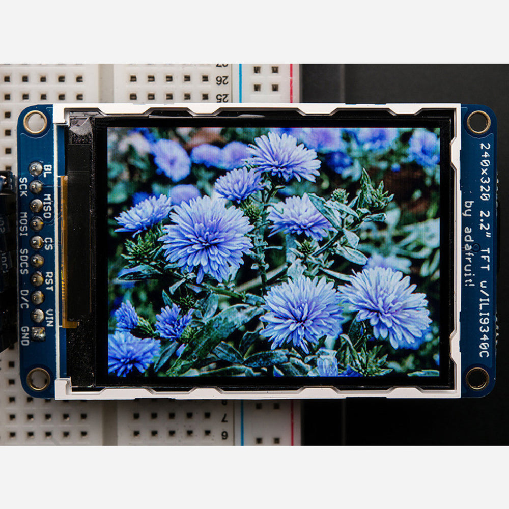 2.2 18-bit color TFT LCD display with microSD card breakout