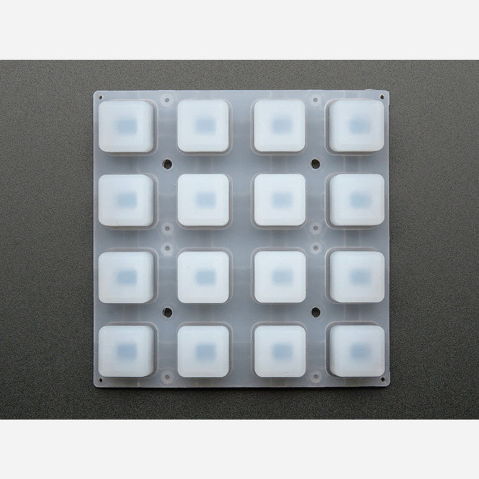 Silicone Elastomer 4x4 Button Keypad - for 3mm LEDs