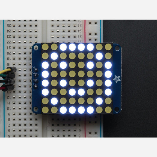 Adafruit Small 1.2" 8x8 LED Matrix w/I2C Backpack - Ultra Bright White