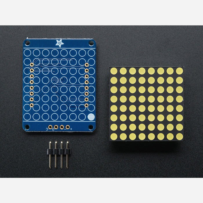 Adafruit Small 1.2" 8x8 LED Matrix w/I2C Backpack - Ultra Bright White