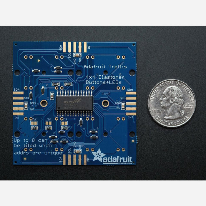 Adafruit Trellis Monochrome Driver PCB for 4x4 Keypad & 3mm LEDs