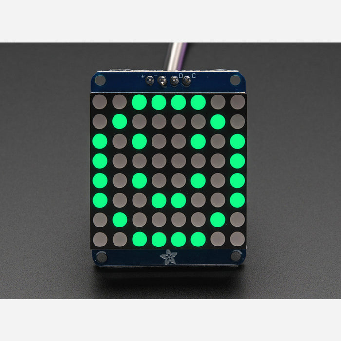 Adafruit Small 1.2" 8x8 LED Matrix w/I2C Backpack - Pure Green