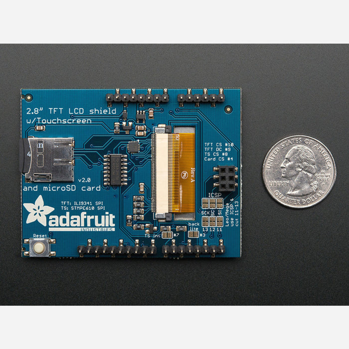 2.8 TFT Touch Shield for Arduino with Resistive Touch Screen