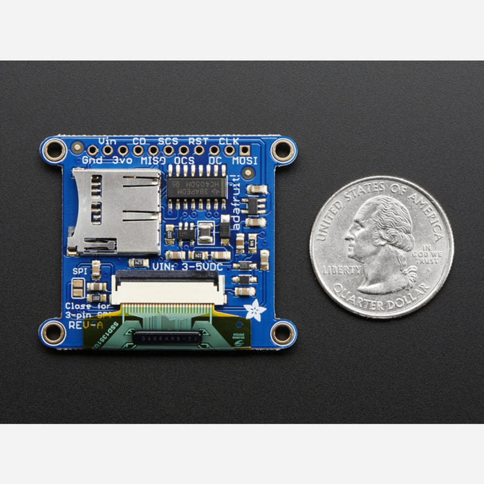 OLED Breakout Board - 16-bit Color 1.27 w/microSD holder