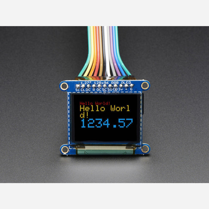 OLED Breakout Board - 16-bit Color 1.27 w/microSD holder