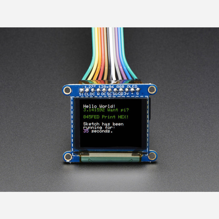 OLED Breakout Board - 16-bit Color 1.27 w/microSD holder