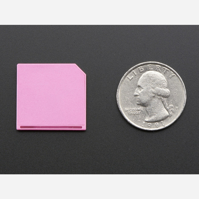 Pink Shortening microSD card adapter for Raspberry Pi & Macbooks