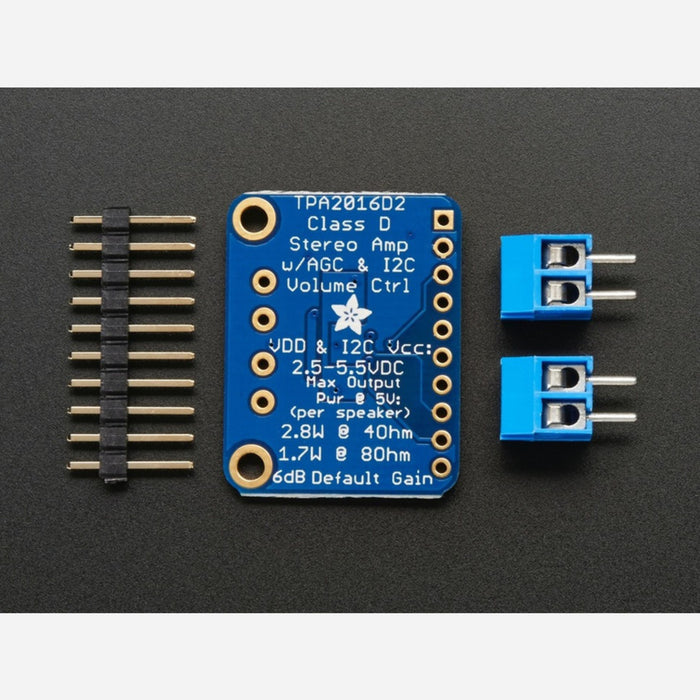 Stereo 2.8W Class D Audio Amplifier - I2C Control AGC - TPA2016