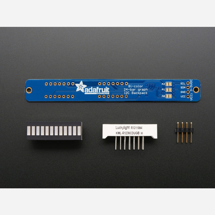 Bi-Color (Red/Green) 24-Bar Bargraph w/I2C Backpack Kit