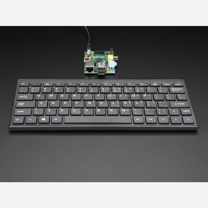 Mini Wireless Keyboard - Black w/ Batteries