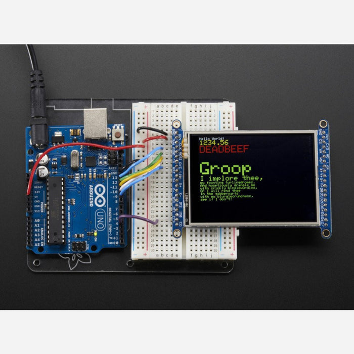 2.8 TFT LCD with Touchscreen Breakout Board w/MicroSD Socket [ILI9341]