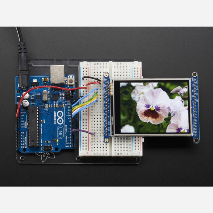 2.8 TFT LCD with Touchscreen Breakout Board w/MicroSD Socket [ILI9341]