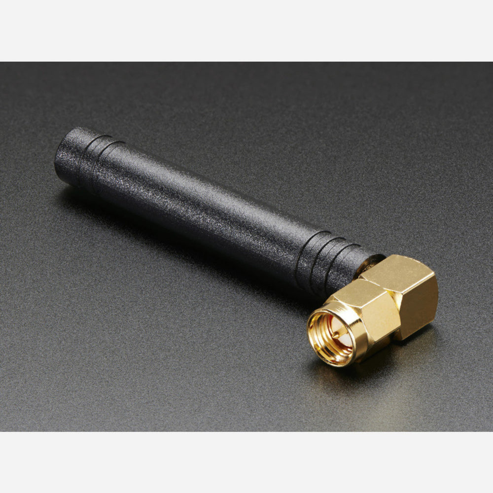 Right-angle Mini GSM/Cellular Quad-Band Antenna - 2dBi SMA Plug