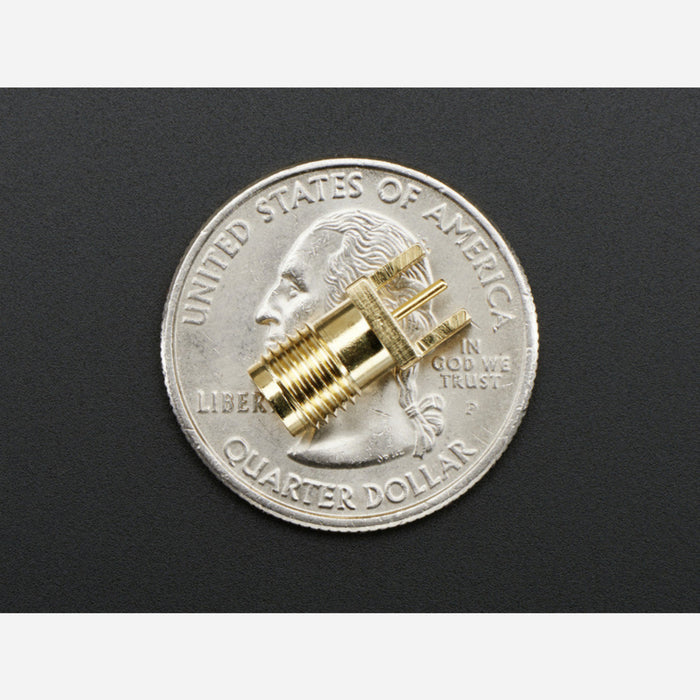 Edge-Launch SMA Connector for 1.6mm / 0.062 Thick PCBs