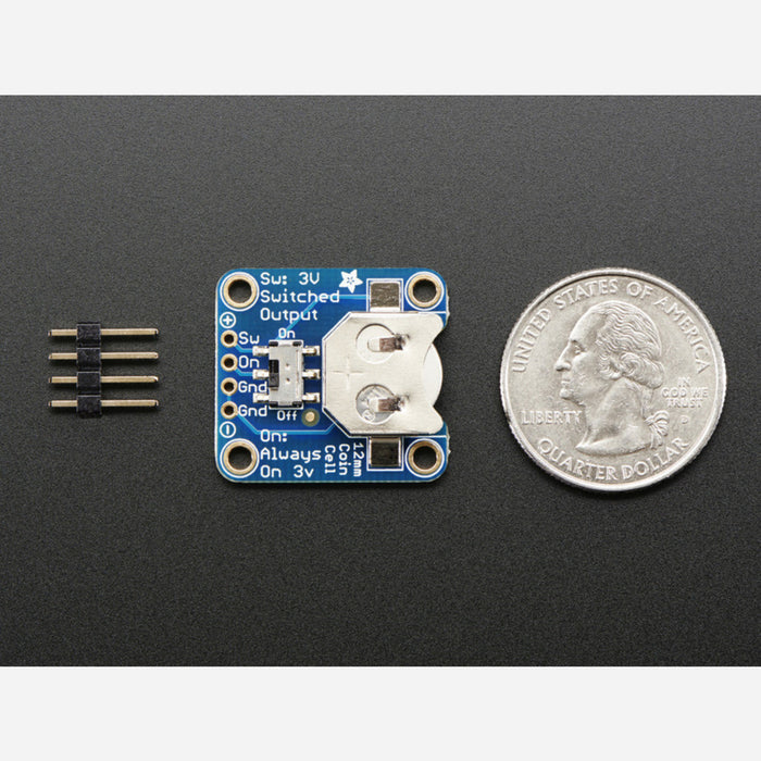 12mm Coin Cell Breakout w/ On-Off Switch